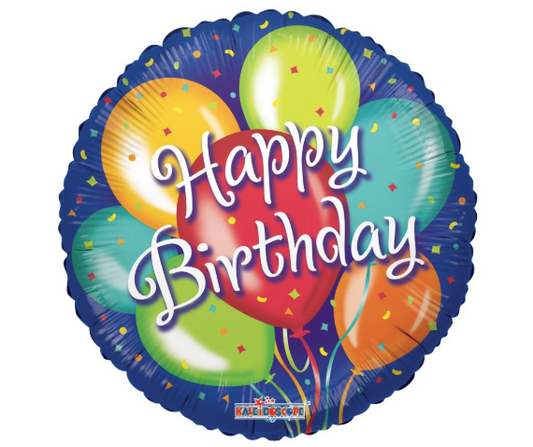 18" Birthday Balloons In Blue