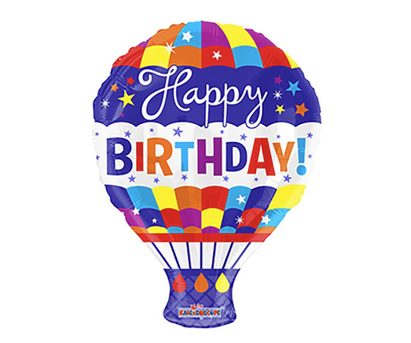 18" Birthday Hot Air Balloon Shape