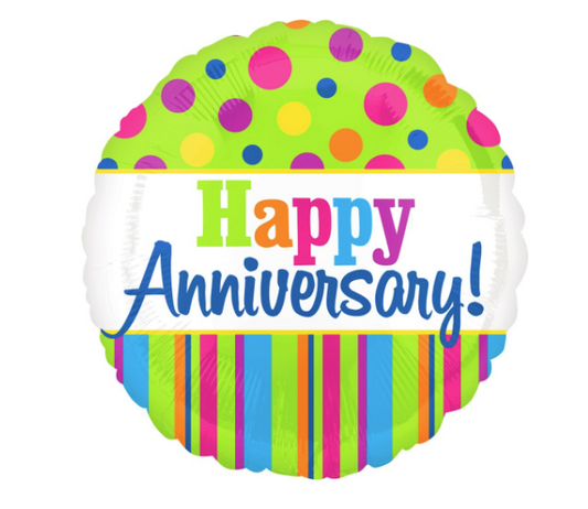 18" Bright Anniversary Balloon