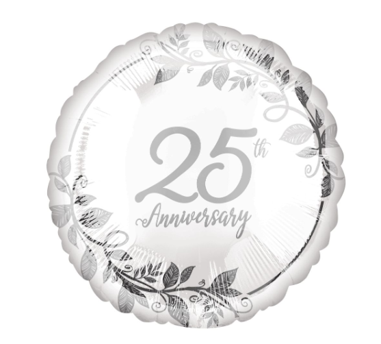 Standard Happy 25th Anniversary Balloon