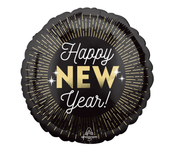 18" New Year Midnight Glam Balloon