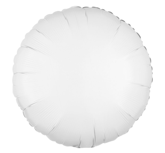 18" Metallic White Circle